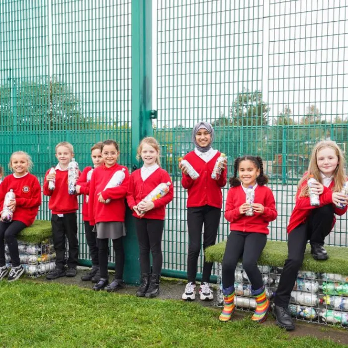 Meadowfield - Green Team Eco-brick Benches - 2023